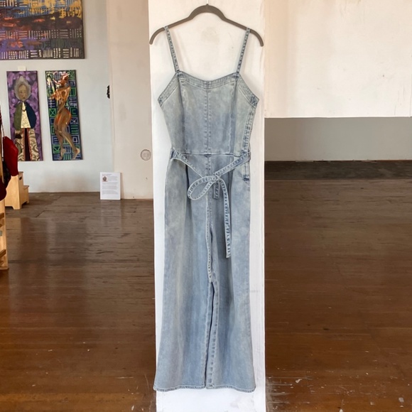 AG Giselle denim cropped leg jumpsuit - Picture 6 of 8